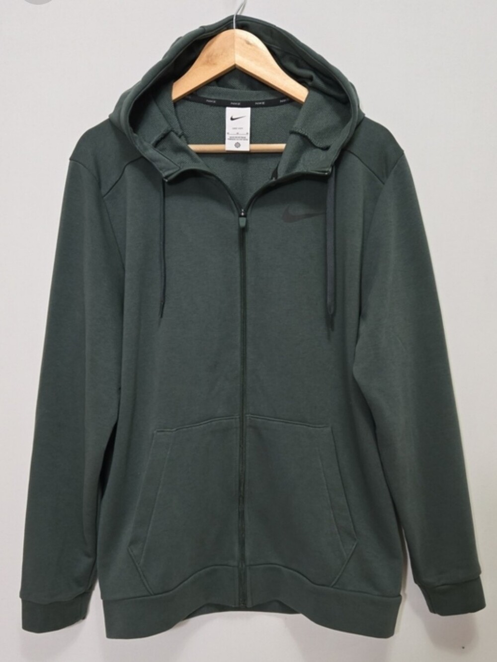 Nike Men Dri-FIT Full-Zip Training Hoodie M Green CZ6376-063